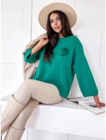 Dámský oversize svetr GAIA zelený FashionStreet MY2008 Dámský oversize svetr GAIA zelený FashionStreet MY2008