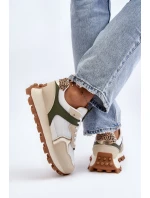 Dámské sportovní boty tenisky Beige-Zelené Ralita