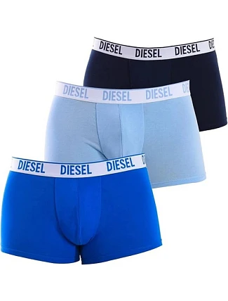 Diesel – pánské boxerky Shawn, 3 ks v balení, modré, módní, bavlněné Diesel – pánské boxerky Shawn, 3 ks v balení, modré, módní, bavlněné