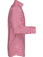 Daiber JN 617 Popelínová kostkovaná košile s dl. rukávem 02.0617 red/white