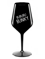 BUBUBUBLINKY - čierny nerozbitný pohár na víno 470 ml