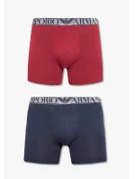 Pánské boxerky 2 pack 111912 2F720 61735 tm.modrá/vínová - Emporio Armani