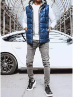 Pánská tmavě modrá vesta FashionStreet TX4138
