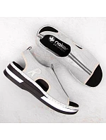 Pohodlné nazouvací sandály Rieker W RKR686 metallic