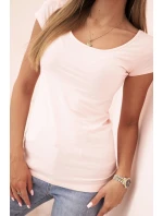 Dámská klasická bavlněná blůza s krátkým rukávem modrá