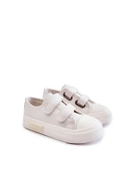 Dětské kožené tenisky na suchý zip BIG STAR KK374091 Bílá Dětské kožené tenisky na suchý zip BIG STAR KK374091 Bílá