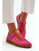 Zazoo N1068 Nízké Dámské Semišové Tenisky Fuksie