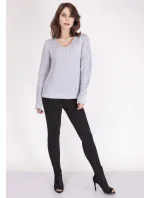 Svetr Victoria SWE 123 Světle šedý - MKMSwetters Svetr Victoria SWE 123 Světle šedý - MKMSwetters