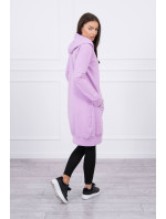Šaty s kapucí a kapucí fialové barvy