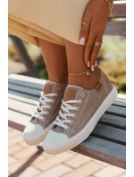 Dámské látkové tenisky Big Star – béžové