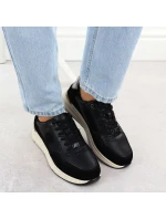 Dámské černé kožené polobotky Filippo DP7106/25