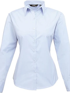Premier PR 300 Popelínová halenka s dlouhým rukávem 39.0300 light blue