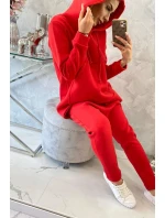 Sada pytlovitých kalhot červená