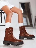 Dámské velbloudí kozačky s přezkou FashionStreet ZY1220