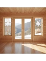 DEKORAČNÍ PAPÍR HVĚZDA 50CM 7 LISTŮ BÍLÝ