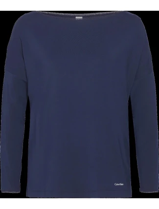 Dámské tričko na spaní QS6264E-2VZ tmavěmodrá - Calvin Klein