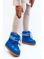 Dámské vázané sněhové boty modré Soia