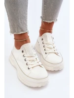 Dámské tenisky na masivní podrážce Big Star NN274126 Bílé