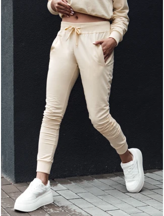 Dámské teplákové kalhoty RELAX MODE cream FashionStreet UY2142