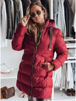 Dámská zimní bunda s kapucí GABRIELLE bordó FashionStreet TY4920 Dámská zimní bunda s kapucí GABRIELLE bordó FashionStreet TY4920