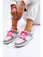 Dámské klasické dvoušněrovací tenisky bílo-šedé Jella