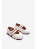 Lakýrované Dětské Baletky S Proužky Bílé Margenis