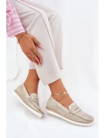 Dámské Mokasíny Z Eko Kůže Zlaté Bralithia