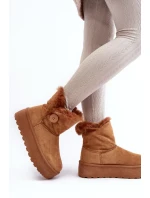 Dámské sněhule na platformě s kožešinou Camel Vikas Dámské sněhule na platformě s kožešinou Camel Vikas