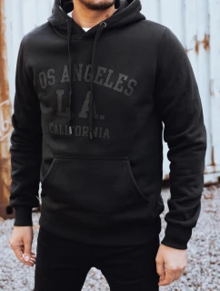 Pánská zateplená mikina s kapucí černá FashionStreet BX5918