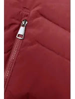 Červená dámská zimní bunda s kožešinovou podšívkou (LHD-23023) Červená dámská zimní bunda s kožešinovou podšívkou (LHD-23023)