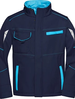 Daiber JN 851 Pracovní letní softshellová bunda - Color 02.0851 navy/turquoise