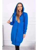 Chrpová dlouhá mikina s kapucí Chrpová dlouhá mikina s kapucí