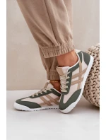 Nízké Tenisky Dámské Béžovo-Zelené Eezore