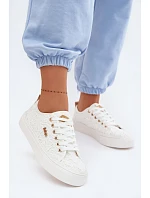 Dámské tenisky s krajkou Lee Cooper LCW-26-02-4060 Bílé