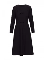 S413 Šaty s mašlí - černé S413 Šaty s mašlí - černé