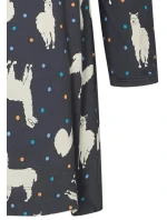 Dámská noční košile 11232-418-2 tm. modrá se vzorem - Rebelle