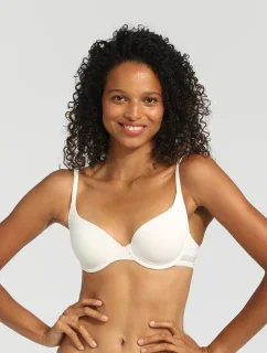 Dámská hladká vyztužená podprsenka DIM INVISIFREE PADDED BRA - DIM - smetanová