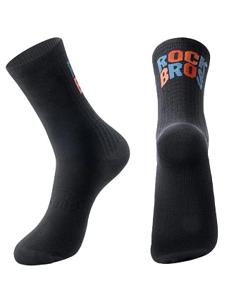 Sportovní ponožky Rockbros, černé/nápis L Sportovní ponožky Rockbros, černé/nápis L