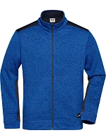Daiber JN 862 Pánská pracovní bunda pletený fleece - Strong 02.0862 royal melange/navy Daiber JN 862 Pánská pracovní bunda pletený fleece - Strong 02.0862 royal melange/navy