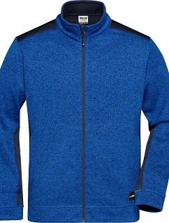 Daiber JN 862 Pánská pracovní bunda pletený fleece - Strong 02.0862 royal melange/navy