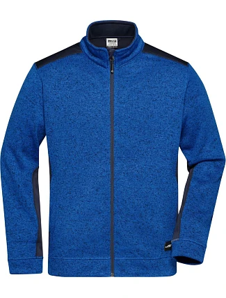 Daiber JN 862 Pánská pracovní bunda pletený fleece - Strong 02.0862 royal melange/navy Daiber JN 862 Pánská pracovní bunda pletený fleece - Strong 02.0862 royal melange/navy