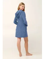 Vamp - Jednoduché šaty frottee s krátkými rukávy 20908 - Vamp Vamp - Jednoduché šaty frottee s krátkými rukávy 20908 - Vamp