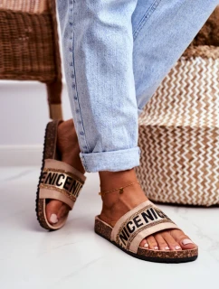 Nazouváky Na Korkové Podrážce Se Zirkony Béžové Be Nice