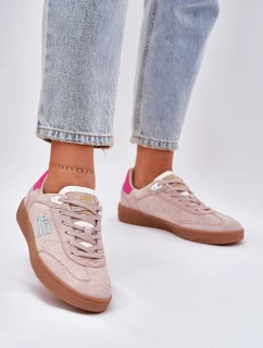 Semišové Sportovní Boty Sneakers Dámské D.Franklin DFSH387005 Špinavě Růžové