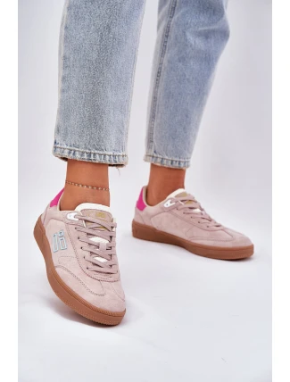 Semišové Sportovní Boty Sneakers Dámské D.Franklin DFSH387005 Špinavě Růžové