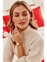 Módní zlaté kruhové náušnice