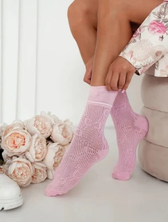 Dámské azurové ponožky CC – růžové