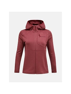 Dámská mikina PEAK PERFORMANCE W Trail Polartec Power Grid Zip Hood, červená