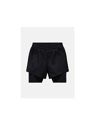 Dámské šortky PEAK PERFORMANCE W Discover 2-In-1 Shorts, černé Dámské šortky PEAK PERFORMANCE W Discover 2-In-1 Shorts, černé