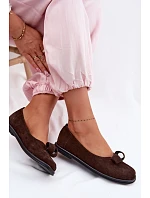 Kožené Semišové Dámské Polobotky Zazoo 379 Čokoládové